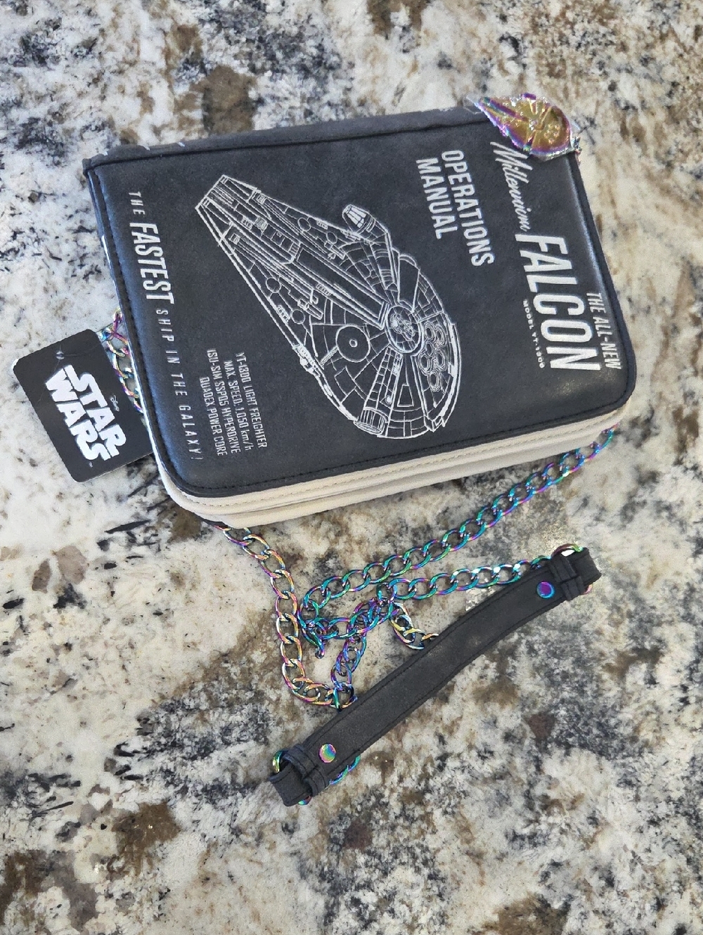 Star Wars  Millennium Falcon Crossbody with Iridescent Chain